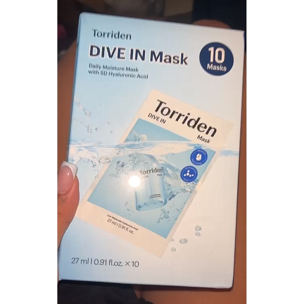 Torriden DIVE IN Mask 10 Sheets Daily Moisture Mask with 5D Hyaluronic Acid 27ml
